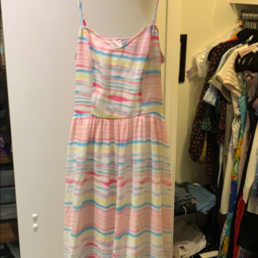 Maxi cotton candy colored dress